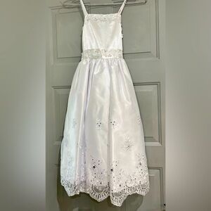 Bon Í Bon Baptism white big girl dress size 12 video shows more